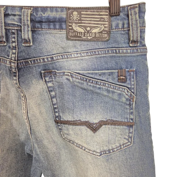Buffalo David Bitton Evan-X Slim Straight Jeans 31x34 Stretch - Picture 5 of 7